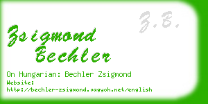 zsigmond bechler business card